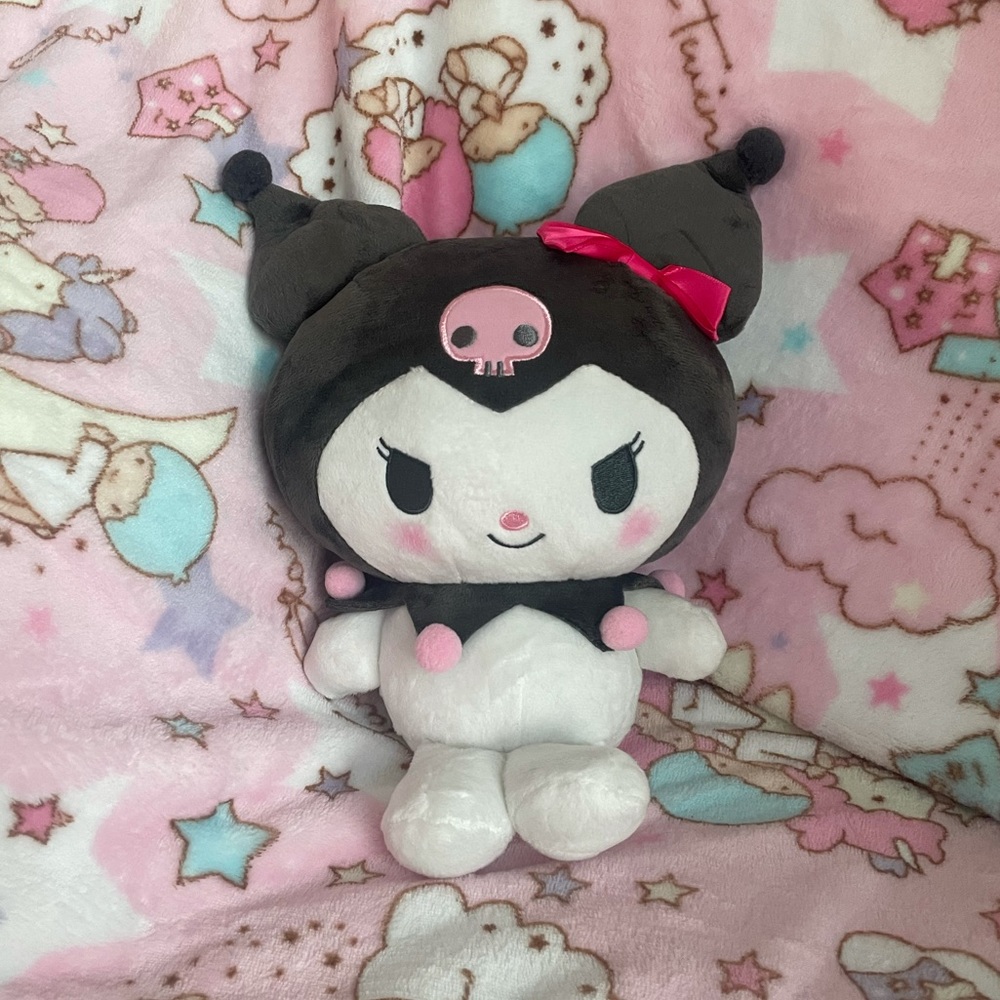 Red Bow Kuromi Plush (10”)